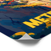 メテオラギリシャヴィンテージ旅行イラストレーション ポスター (角)