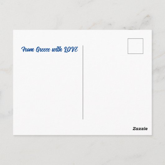 メテオラ修道院，ギリシャのはがき ポストカード (裏面)