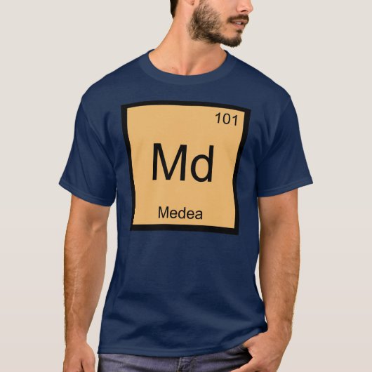 メデア 名前 化学 元素 周期表 Tシャツ (正面)