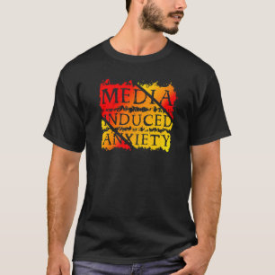 メディアが不安を誘発スローガン引用文Political Pro Tシャツ
