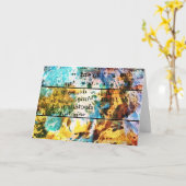 メディアとデジタルの混在遊、誕生日 カード (黄色い花)