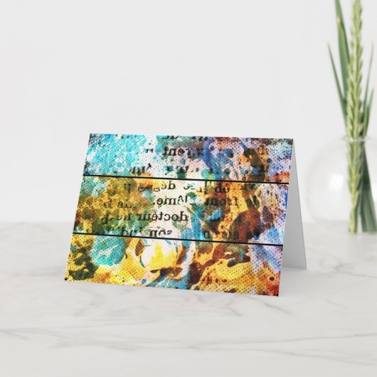 メディアとデジタルの混在遊、誕生日 カード (正面)