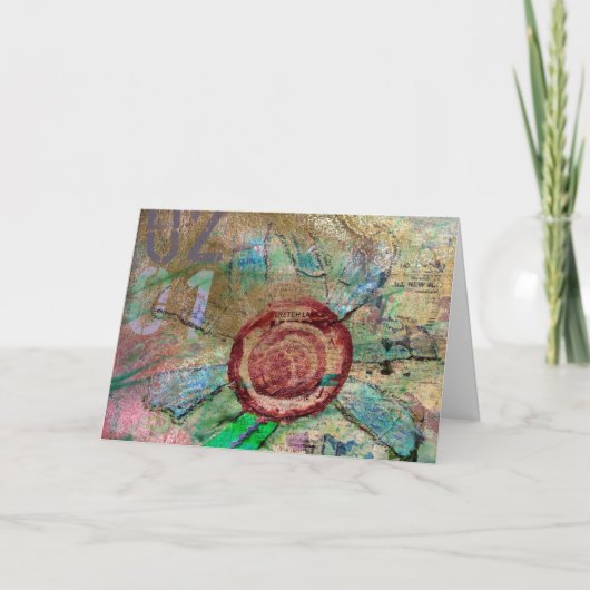 メディアとデジタルフラワーが混在し、すぐに元気になる カード (正面)