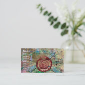 メディアとデジタルフラワーの混合 名刺 (スタンド正面)