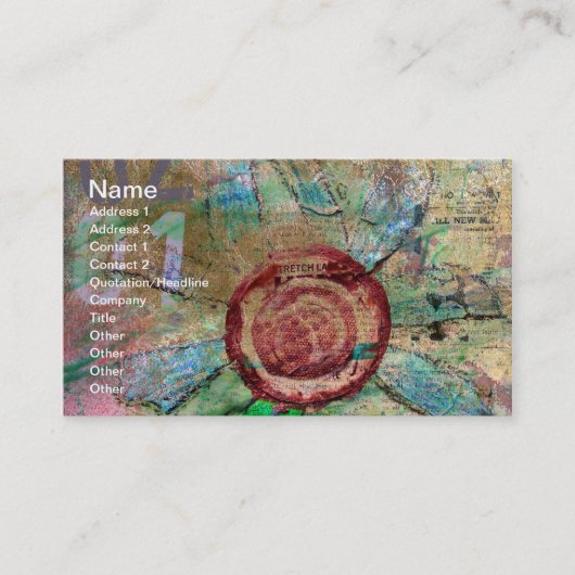 メディアとデジタルフラワーの混合 名刺 (正面)