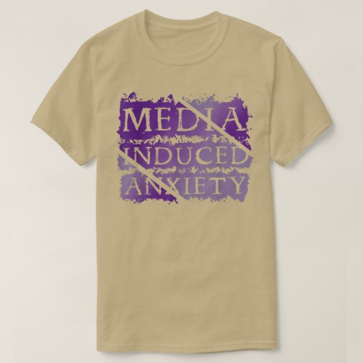 メディアによる不安メンタルヘルスに関する抗議3166 Tシャツ (デザイン正面)