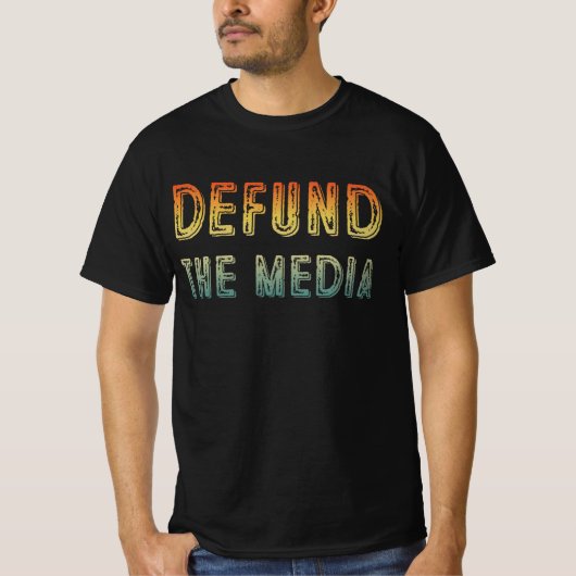 メディアの資金を奪う Tシャツ (正面)