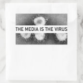 メディアはウイルス 長方形シール (バッグ)