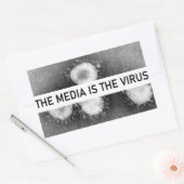 メディアはウイルス 長方形シール (封筒)