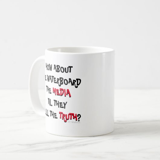 メディアをウォーターボードで保守Cofする方法 コーヒーマグカップ (正面左)