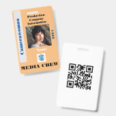 メディアクルーバッジ バッジ (正面&裏面)