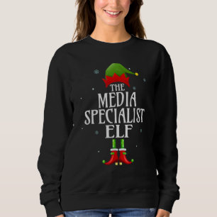 メディアスペシャリストエルフ Xmas グループ パジャマ パーティーC スウェットシャツ