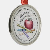 メディアスペシャリストプレミアムラウンドオーナメント メタルオーナメント (右)