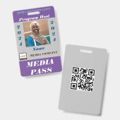 メディアパス バッジ (Front & Back)
