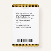 メディアプレスパスジャーナリスト写真IDカードカスタム バッジ (裏面)