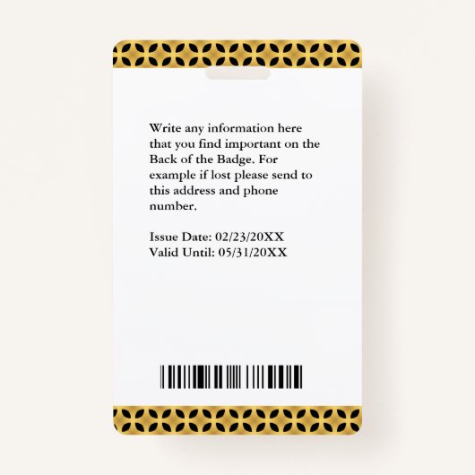 メディアプレスパスジャーナリスト写真IDカードカスタム バッジ (裏面)