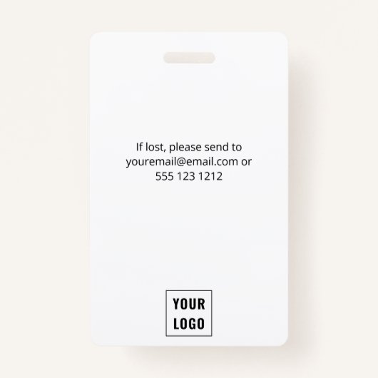 メディアプレスロゴの写真ID バッジ (裏面)