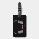 メディアボリュームコントロールボタン付きヘッドフォン ラゲッジタグ (正面縦)