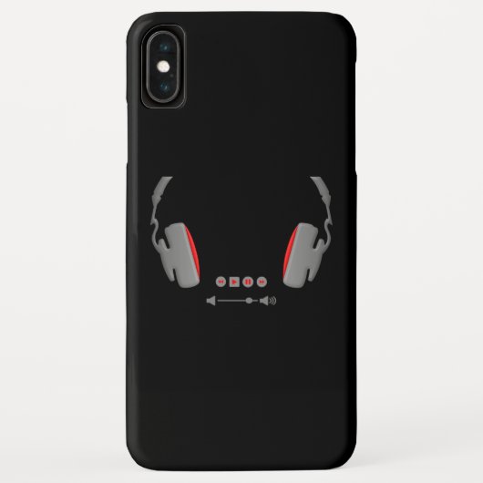 メディアボリュームコントロールボタン付きヘッドフォン Case-Mate iPhoneケース (裏面)