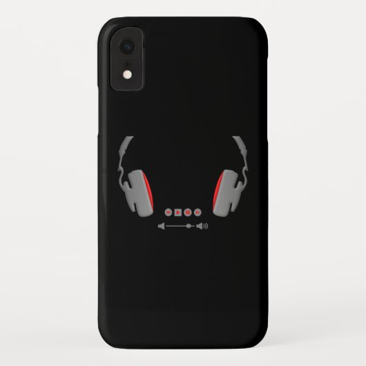 メディアボリュームコントロールボタン付きヘッドフォン Case-Mate iPhoneケース (裏面)