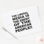 メディア自由主義のは国民の敵 スクエアシール (封筒)