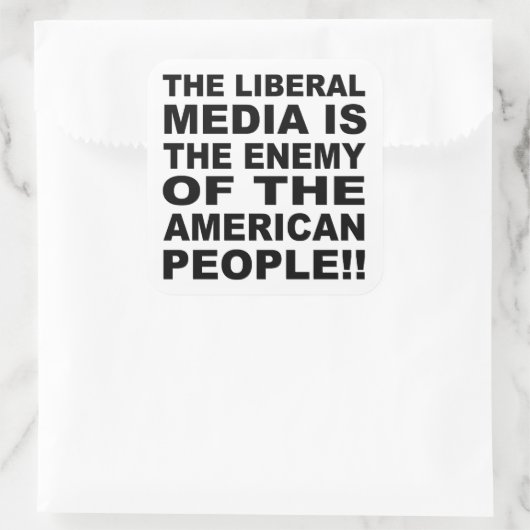 メディア自由主義のは国民の敵 スクエアシール (バッグ)