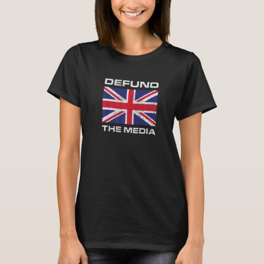 メディア英国国旗1の資金を取り除く Tシャツ (正面)