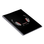 メディア音量コントロールボタン付きのヘッドホン ノートブック (右側)