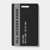 メディア オール アクセス パス フォト ID バッジ (裏面)