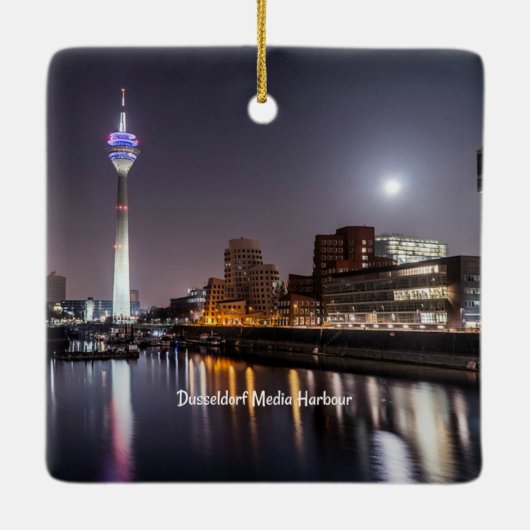 メディア・ハーバー・デュッセルドルフ(ラベル) セラミックオーナメント (裏面)