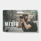 メディア モダン バックステージ パス ID バッジ (正面)