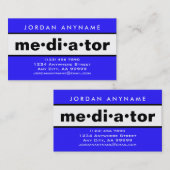 メディエーはっきりしたター（青と白） 名刺 (正面/裏面)