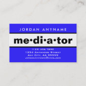 メディエーはっきりしたター（青と白） 名刺 (正面)