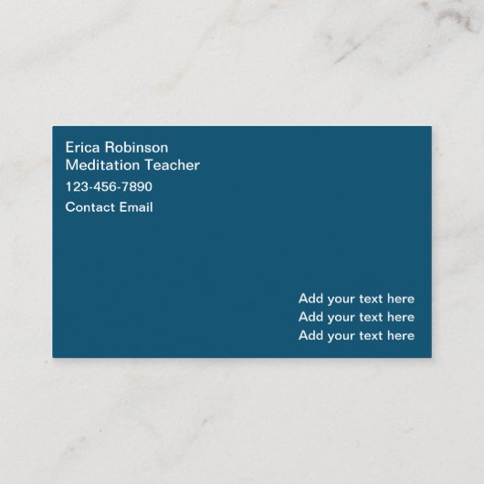 メディエーションヒーリング先生とクラス 名刺 (裏面)