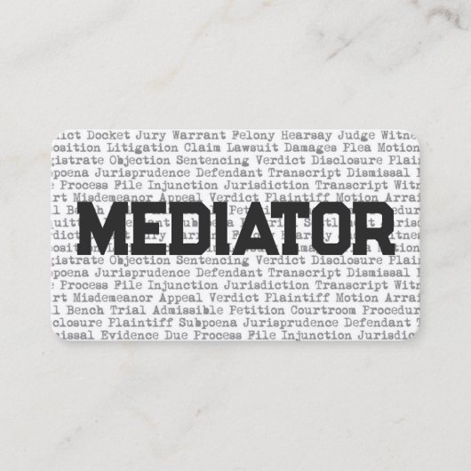 メディエーター法律用語名刺 名刺 (正面)