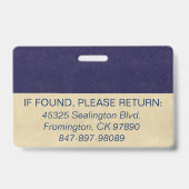 メディカフォトIDダークブルー バッジ (裏面)