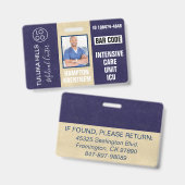 メディカフォトIDダークブルー バッジ (正面＆裏面)