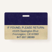 メディカフォトIDダークブルー バッジ (裏面)