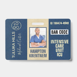 メディカフォトIDネイビーブルース バッジ