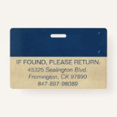 メディカフォトIDネイビーブルース バッジ (裏面)