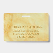 メディカフォトIDフローラハート バッジ (裏面)