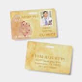 メディカフォトIDフローラハート バッジ (正面＆裏面)