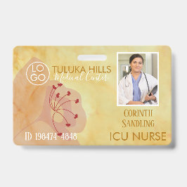 メディカフォトIDフローラハート バッジ