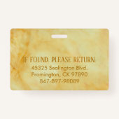 メディカフォトIDフローラハート バッジ (裏面)