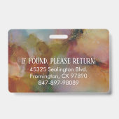 メディカフォトIDフローラ抽象芸術 バッジ (裏面)