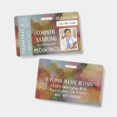 メディカフォトIDフローラ抽象芸術 バッジ (正面＆裏面)