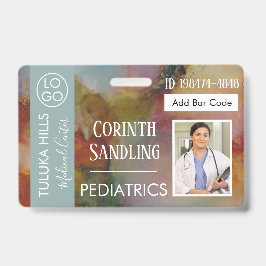 メディカフォトIDフローラ抽象芸術 バッジ