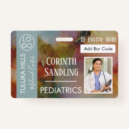 メディカフォトIDフローラ抽象芸術 バッジ