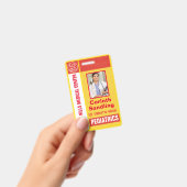 メディカフォトIDレトロオレンジと黄色 バッジ (手持ち)