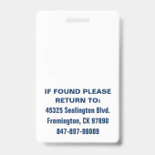 メディカフォトID海風 バッジ (裏面)